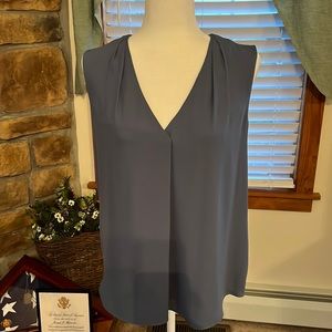 Sleeveless blue steel color top